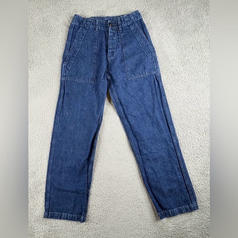 Imogene + Willie Blake Military Cargo Pants Women's Size XXS Blue Denim Utility